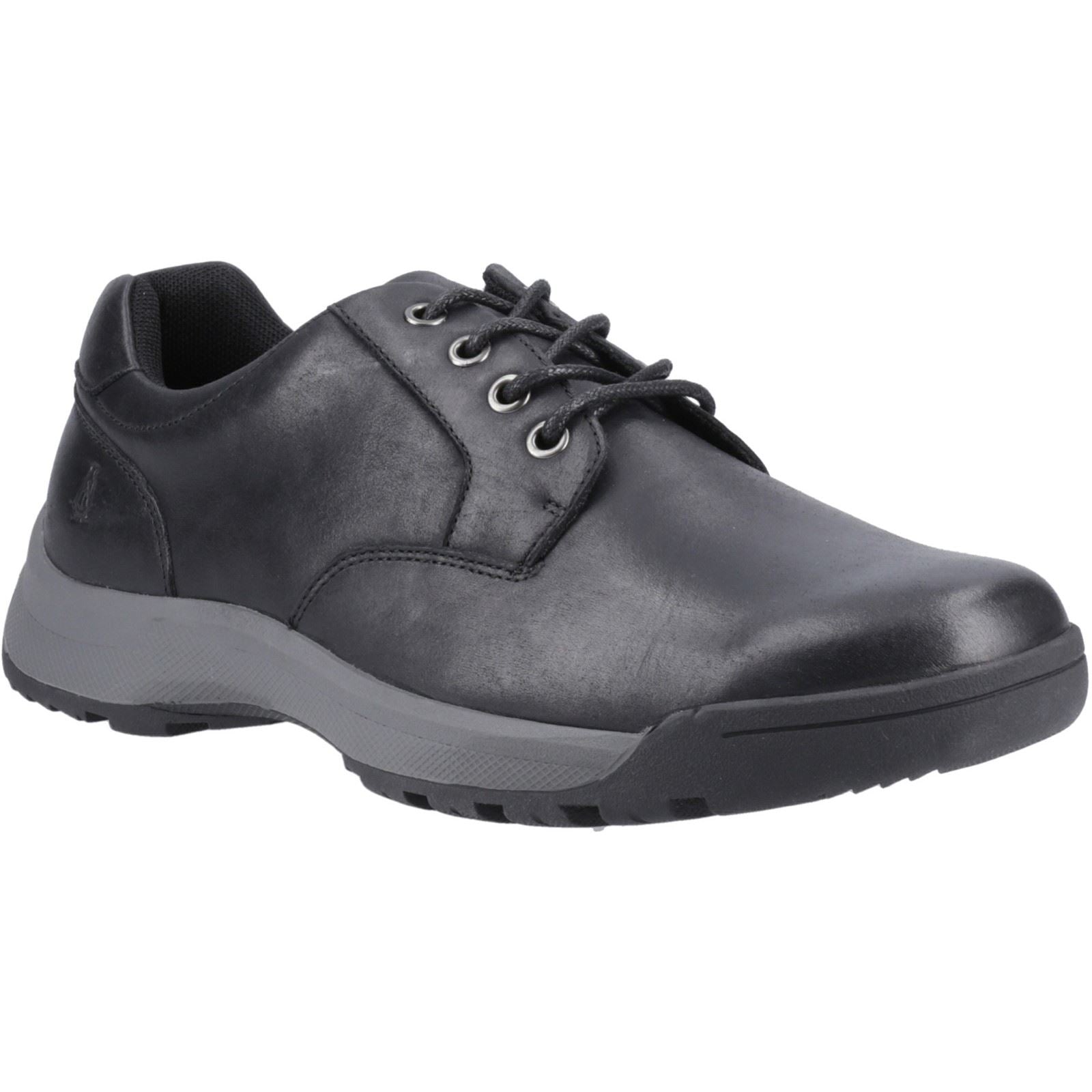 Hush Puppies Vinson Herrenschuhe aus schwarzem Leder mit Schnürung