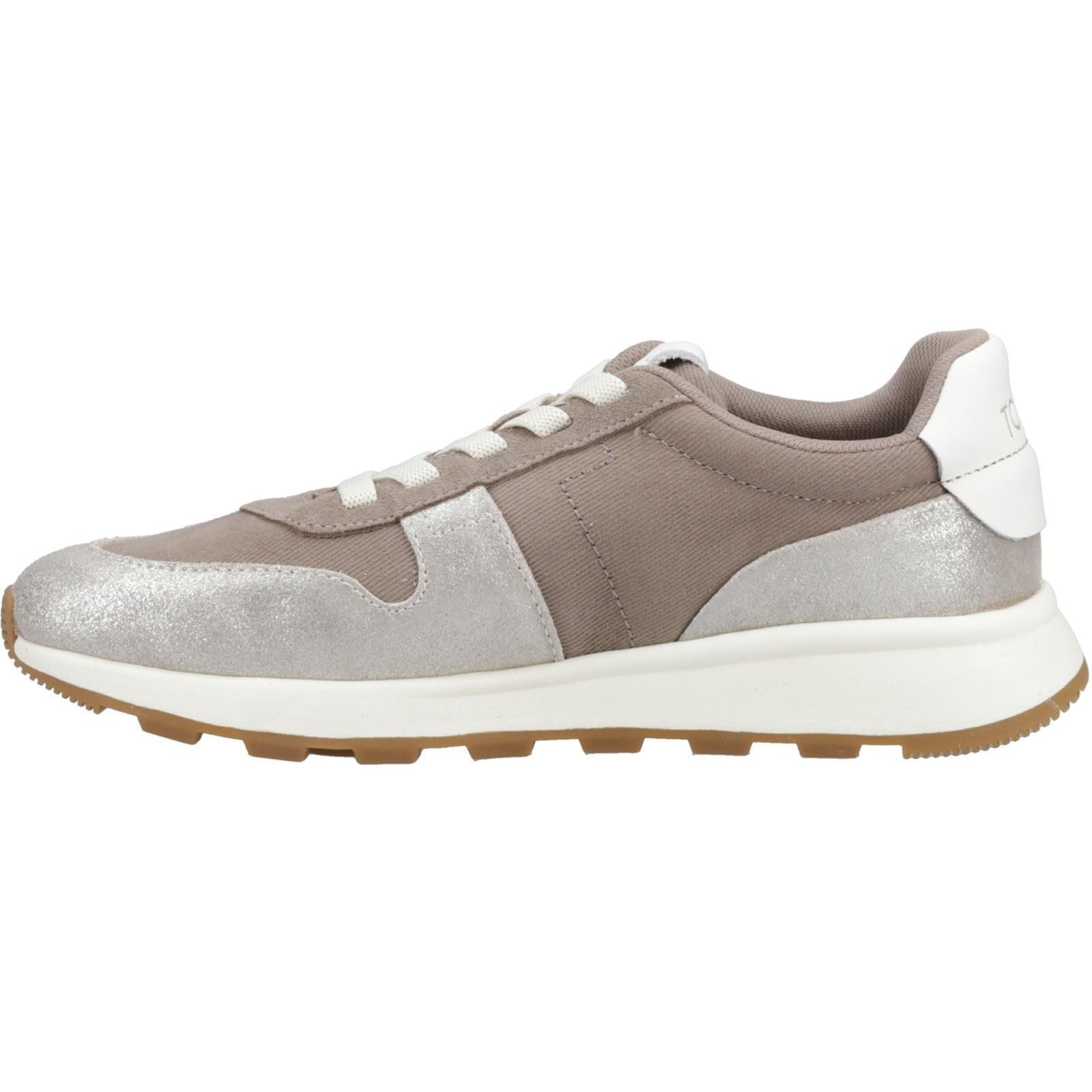 TOMS TRVL Lite Retro Leder Damen Silber Sneakers