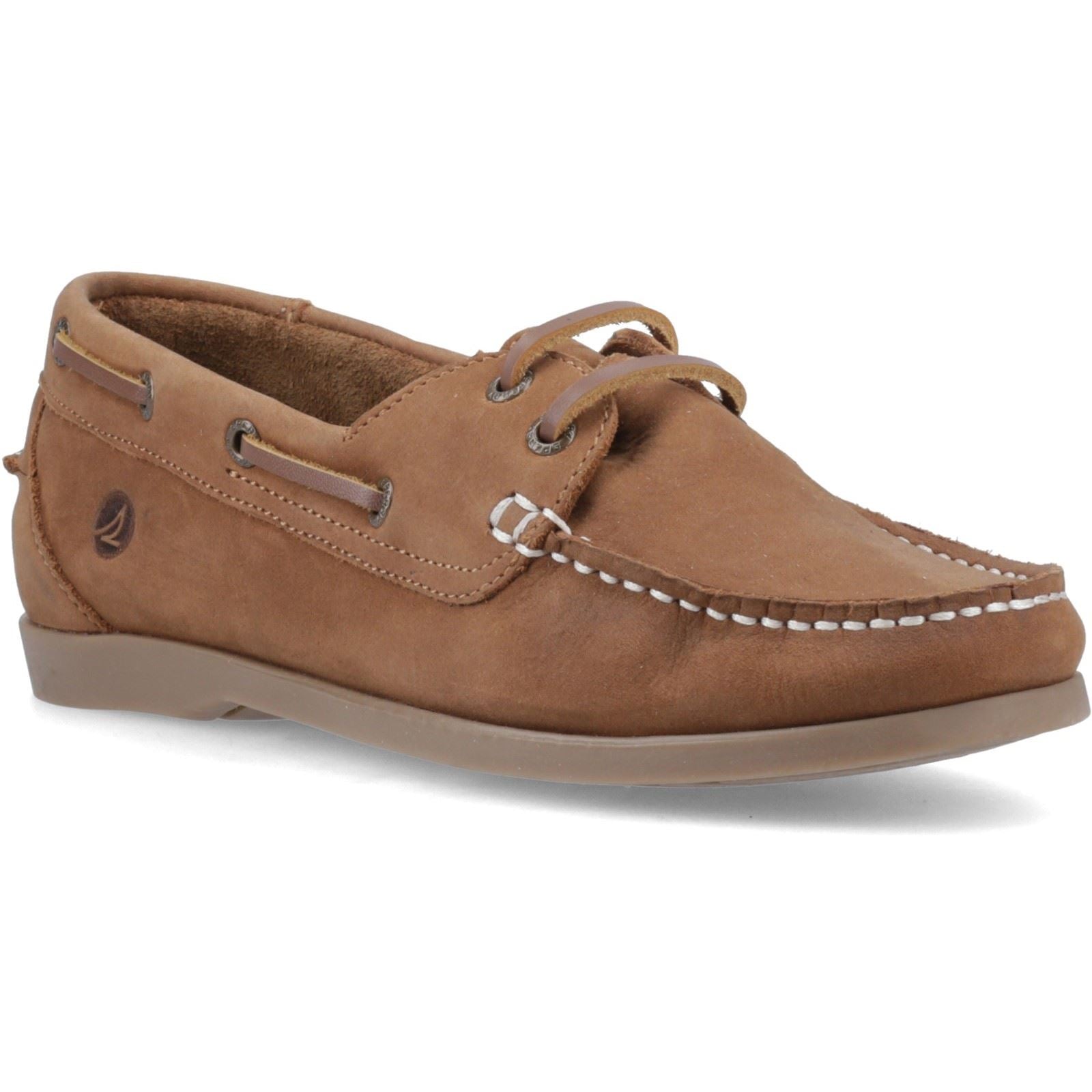 Sperry Balboa 2 Eye Boat Nubuk Damen Hellbraune Bootsschuhe