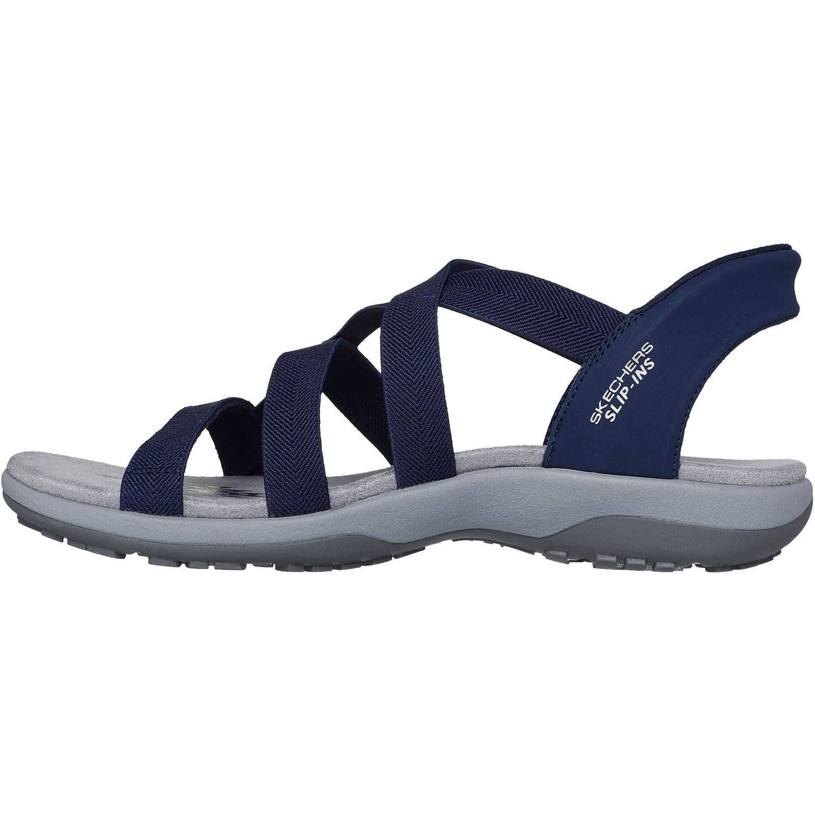 Skechers Reggae Slim - Stretch Flex Damen Navy Sandalen