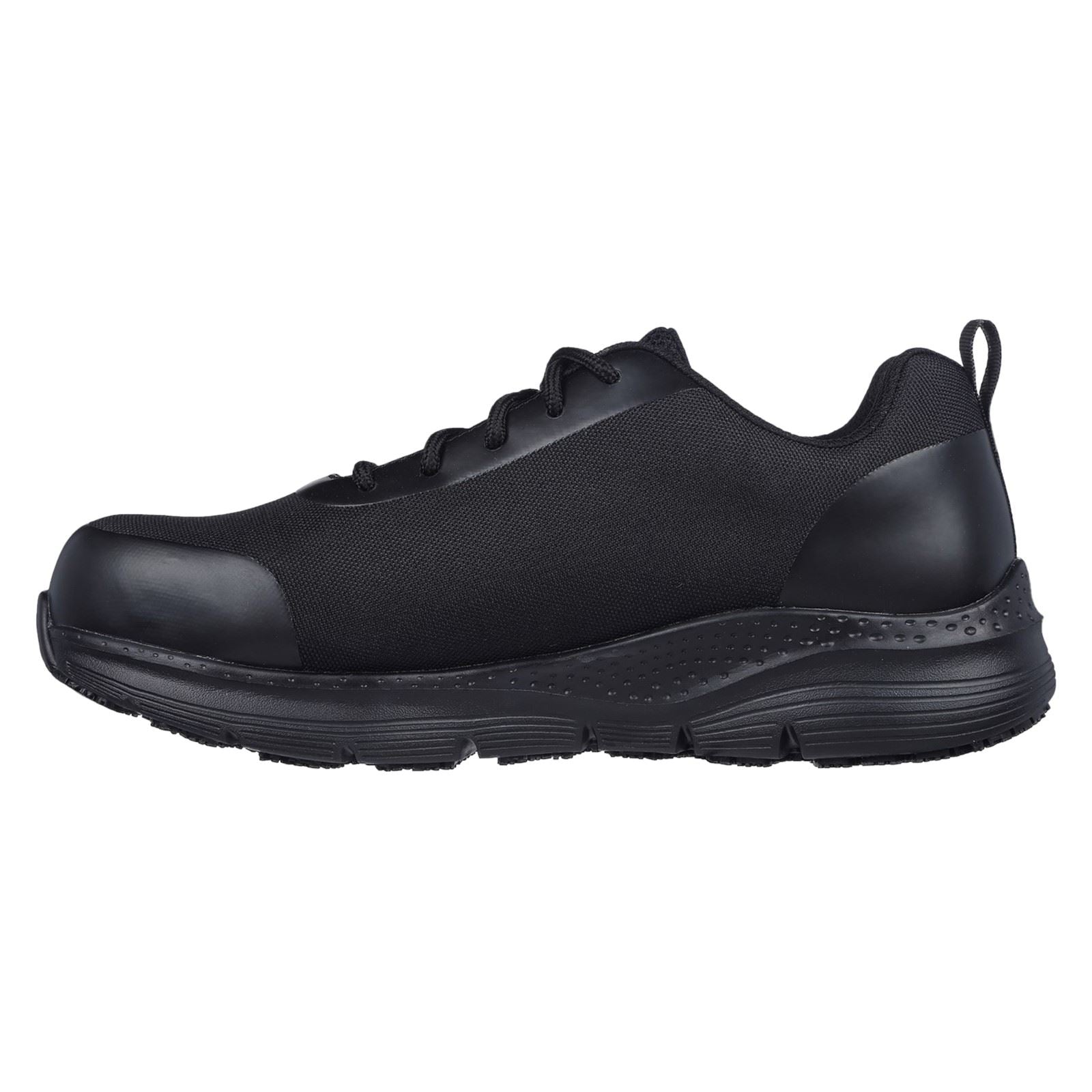 Skechers Workwear Arch Fit SR Ringstap Textil Herren Schwarze Sicherheits-Sneaker