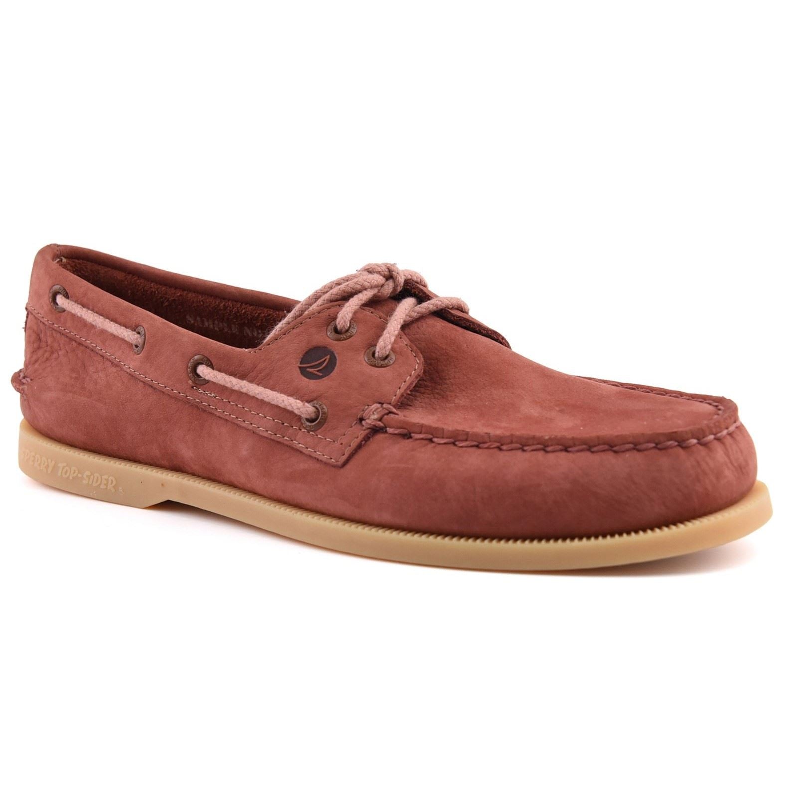 Sperry Authentic Original Herren Bootsschuhe Aus Rotem Leder