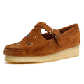 Clarks Originals Wallabee T Bar Damen Wildlederschuhe In Braun