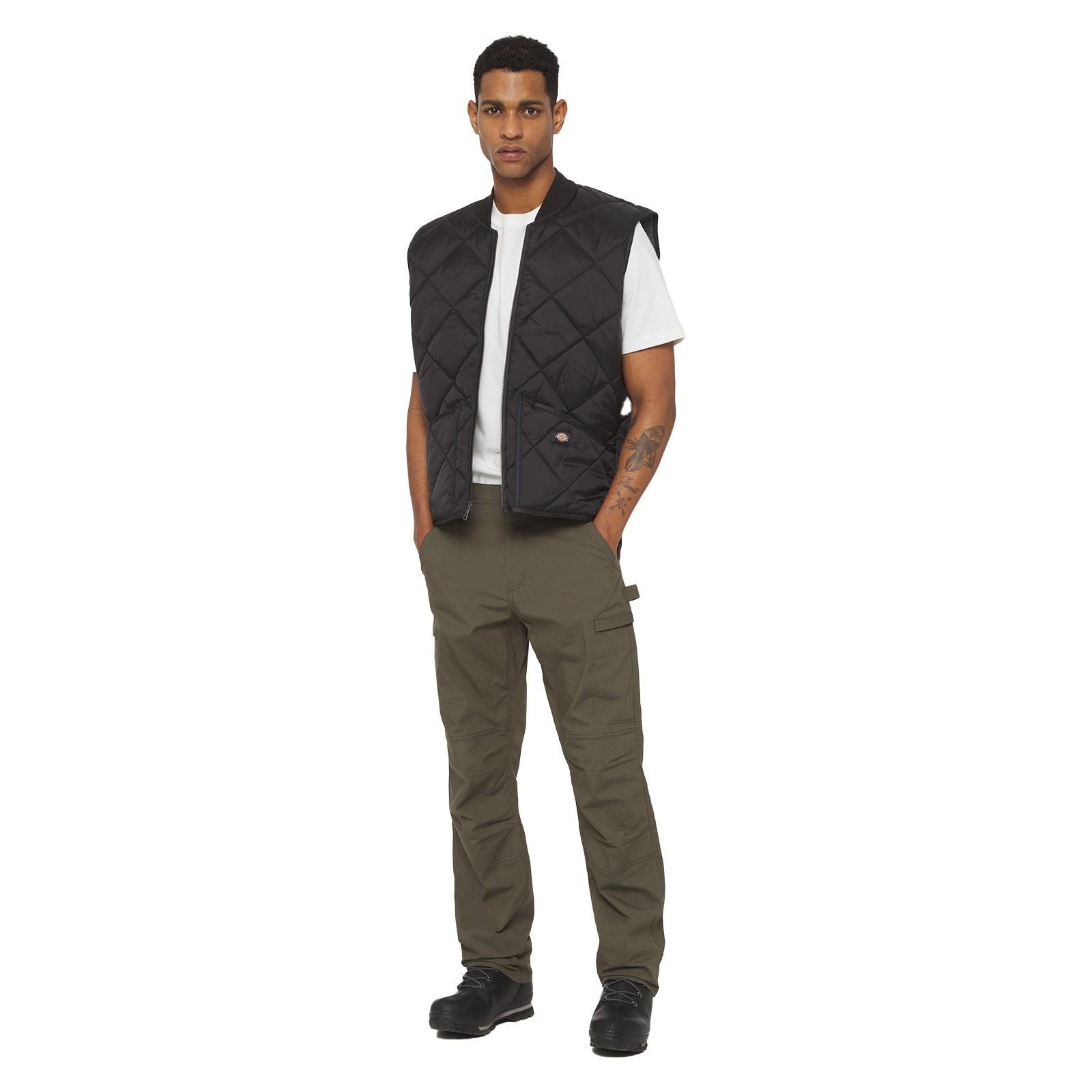 Dickies Diamond Quilted Vest Herren Schwarze Westen