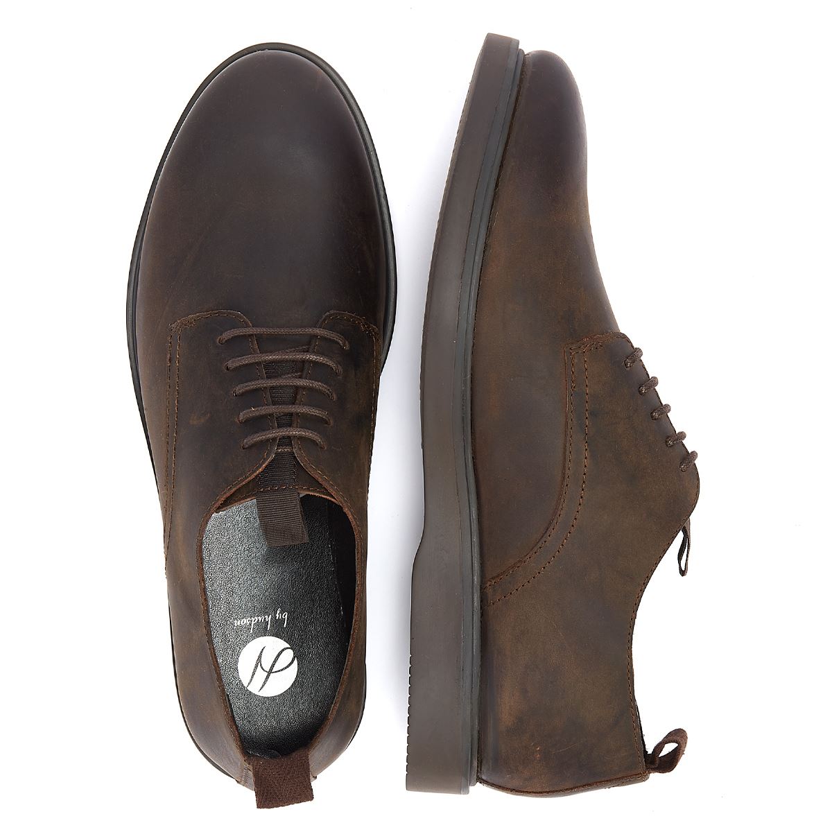 Hudson Barnstable Verrückte Lederschuhe Für Herren In Braun Zum Schnüren