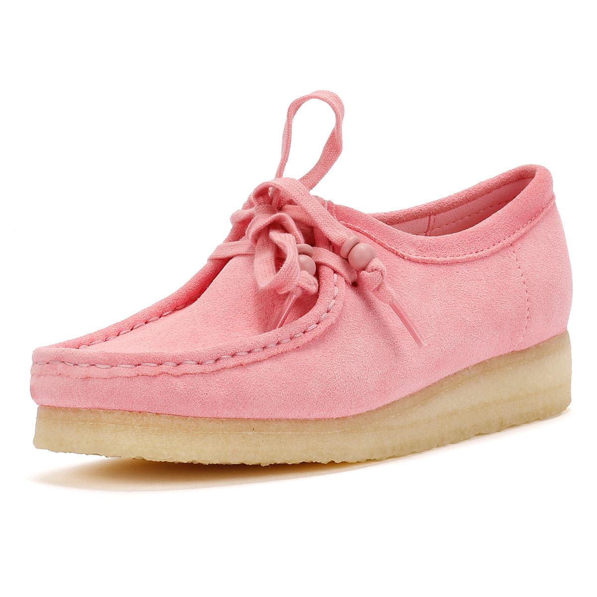 Clarks Originals Wallabee Damen Wildleder Schuhe In Pink