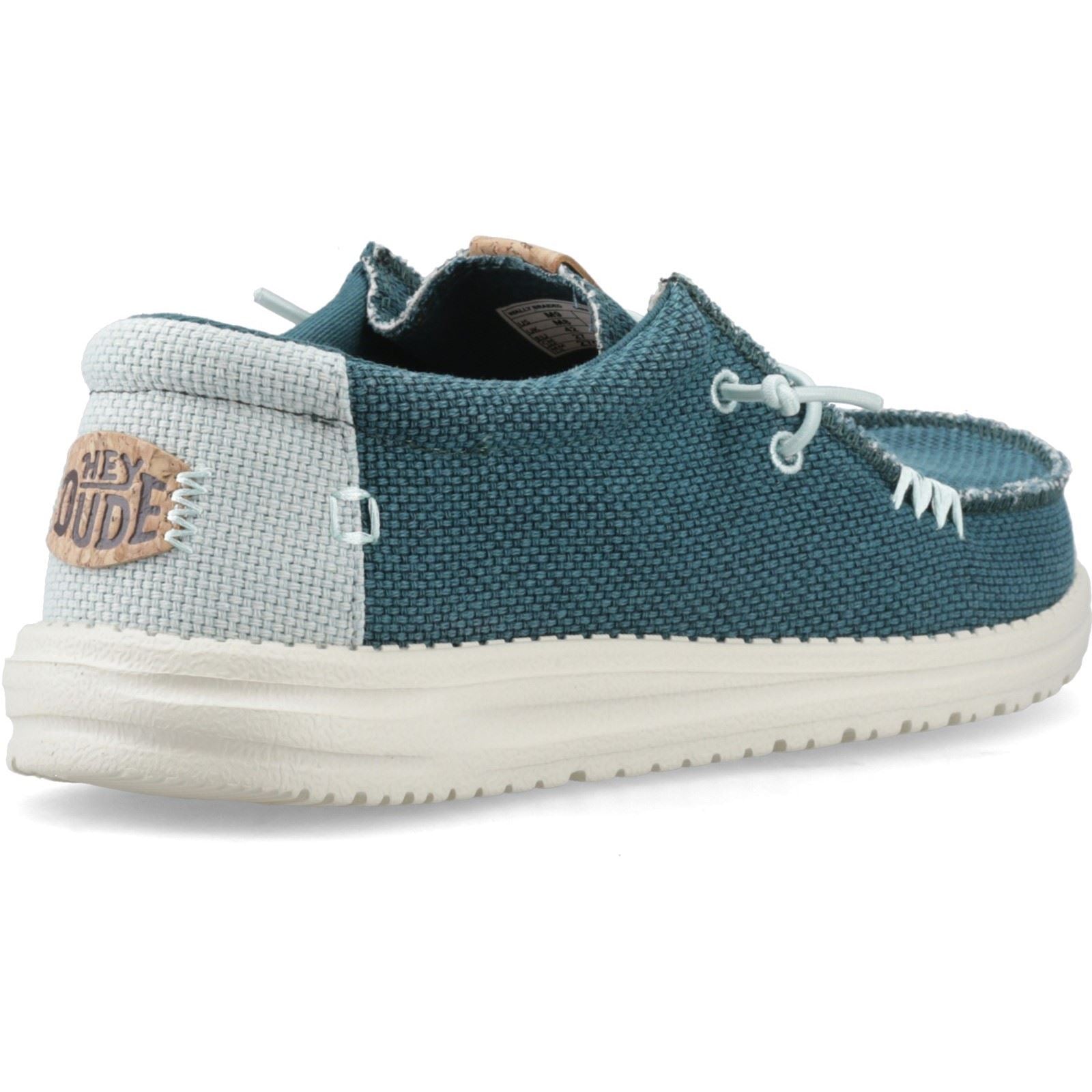 HEYDUDE Wally Braided Polyester Herren Mokassin Schuhe In Tiefgrün/Hafen Grau