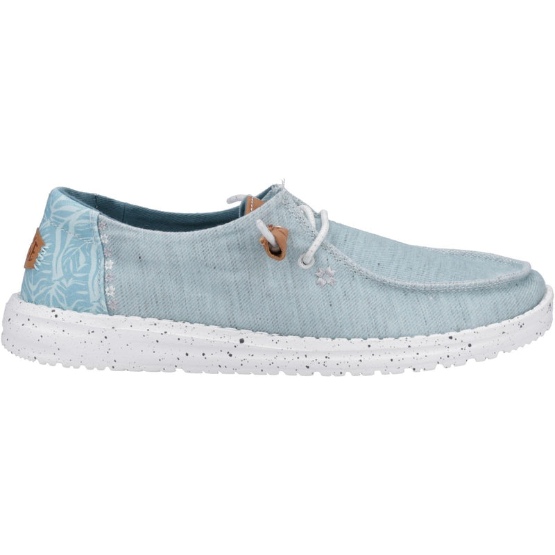 HEYDUDE Wendy Heathered Slub Tropical Damenblaue Mokassins