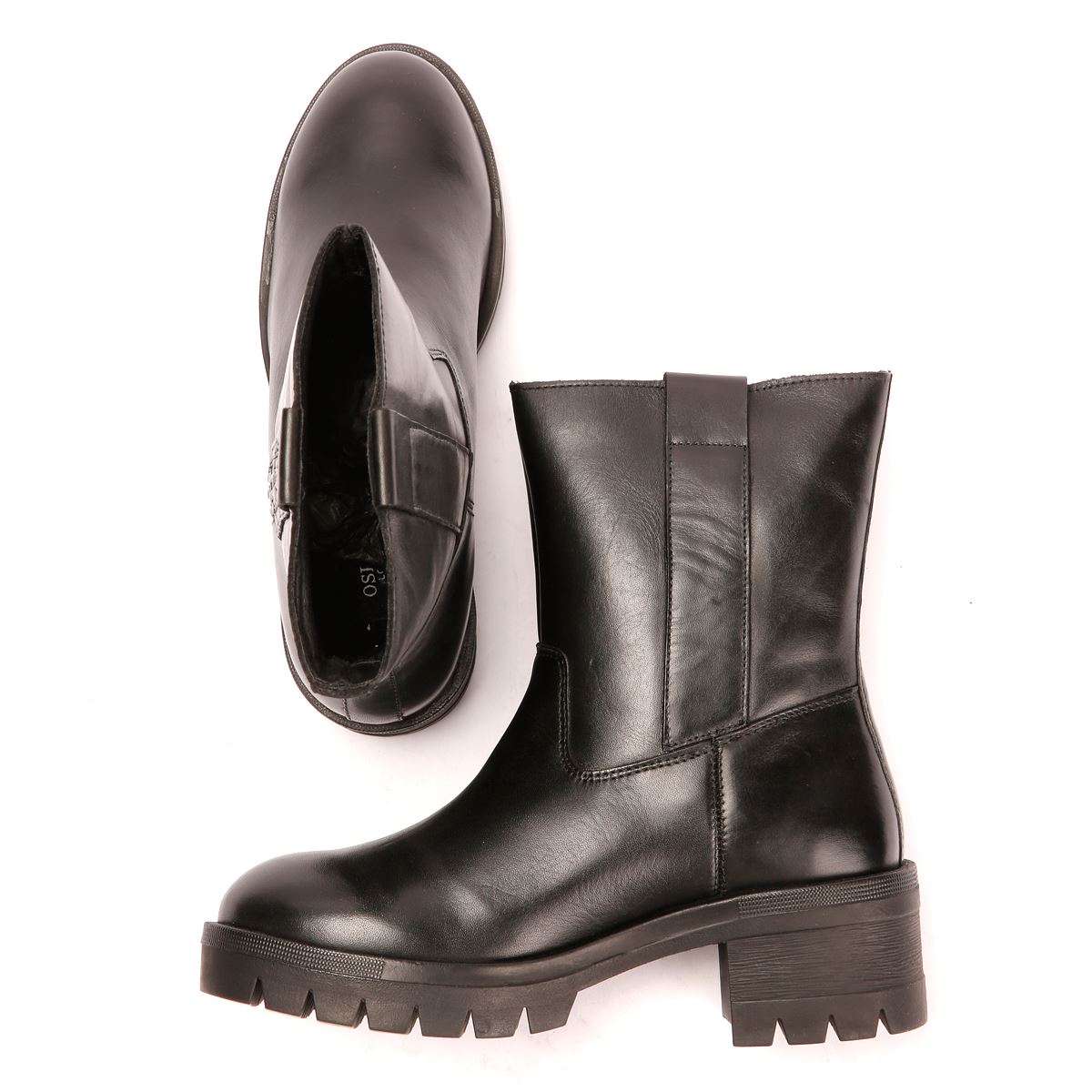 Osprey London The Indiana Leder Damen Schwarze Stiefel