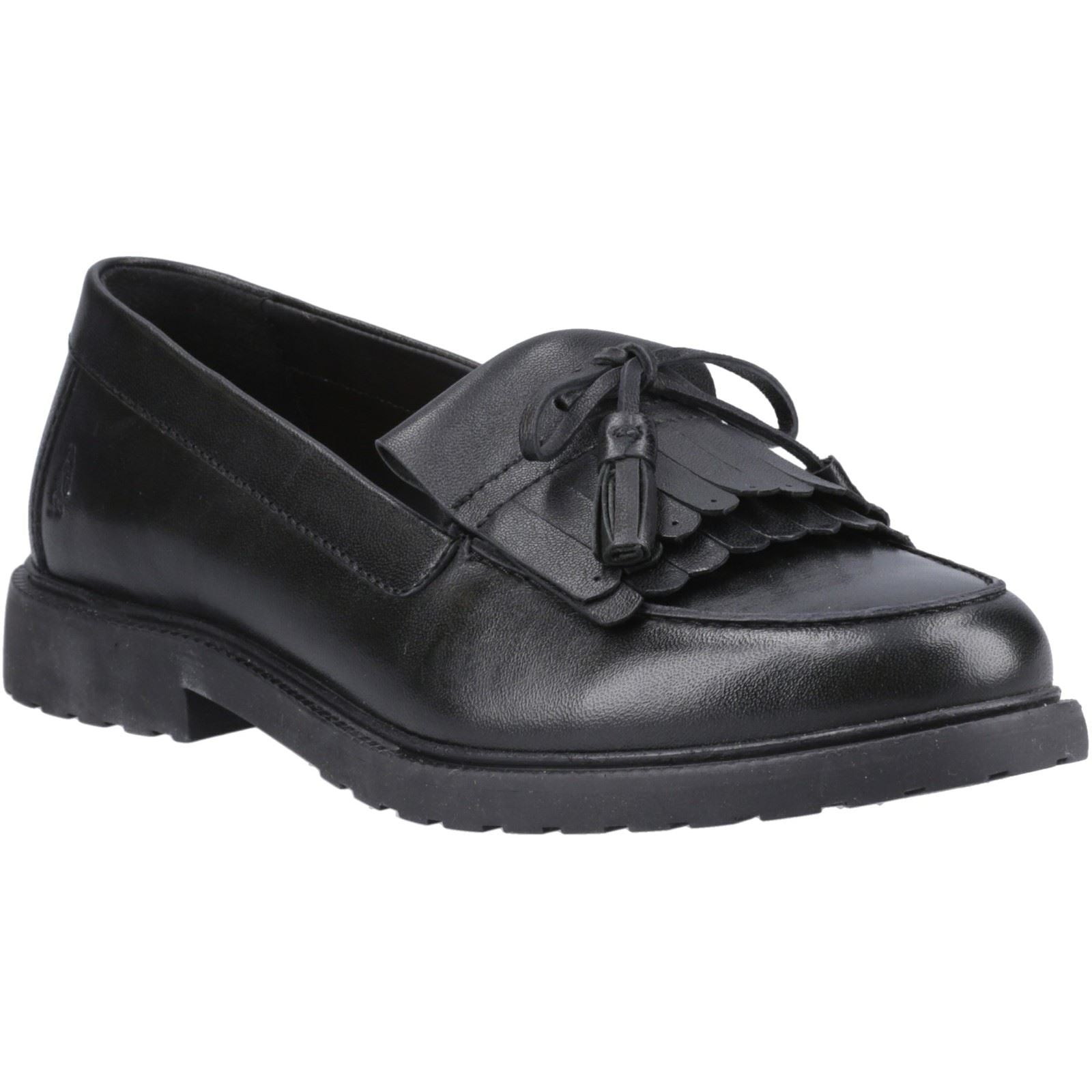 Hush Puppies Verity Kiltie Damen Schwarze Farbe Lederloafer