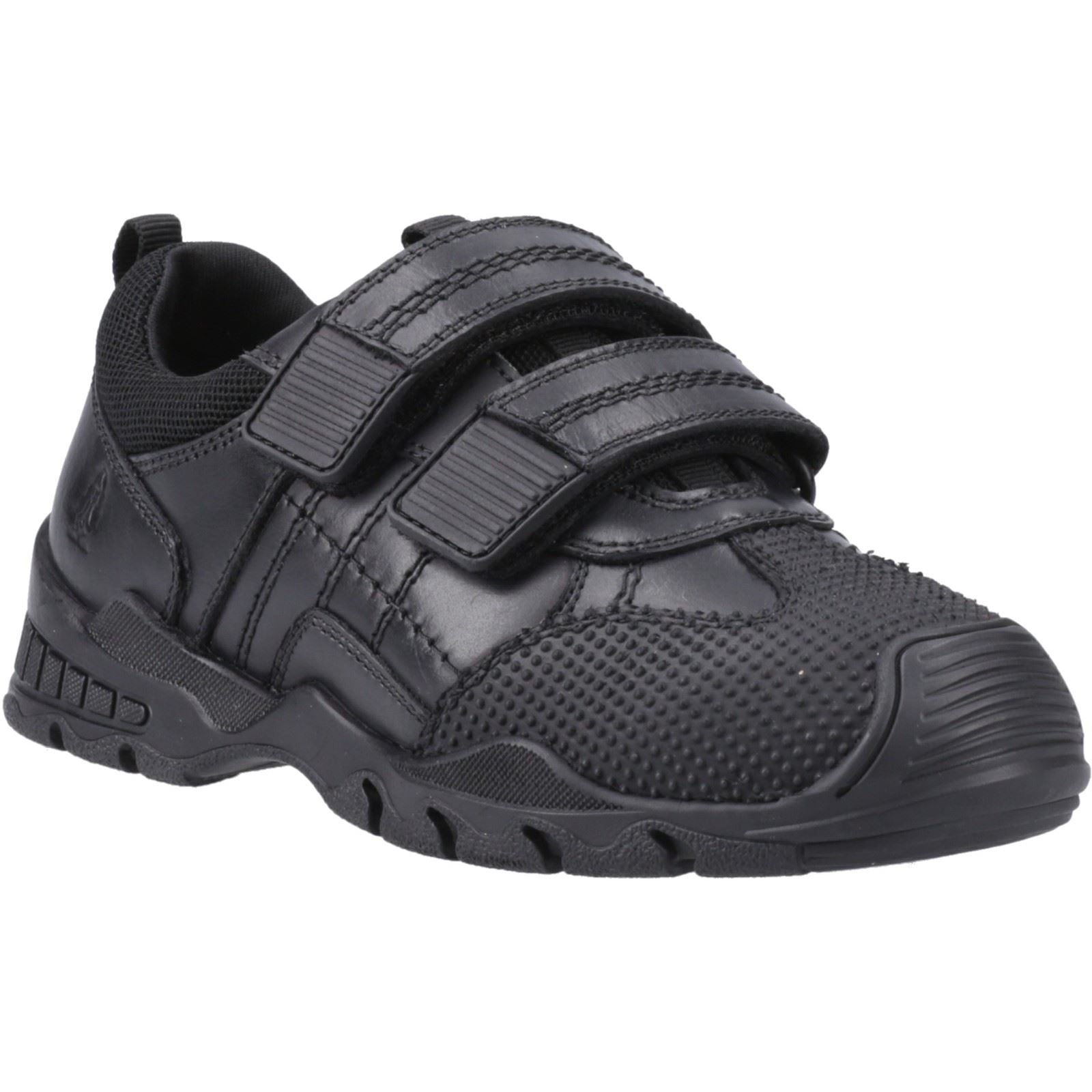 Hush Puppies Tristen Lederslipper In Schwarz Für Jungen