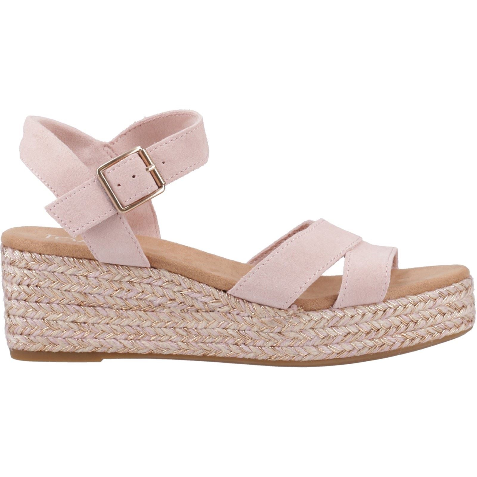TOMS Audrey Damen Sandalen Aus Hellem Rosé-Leder