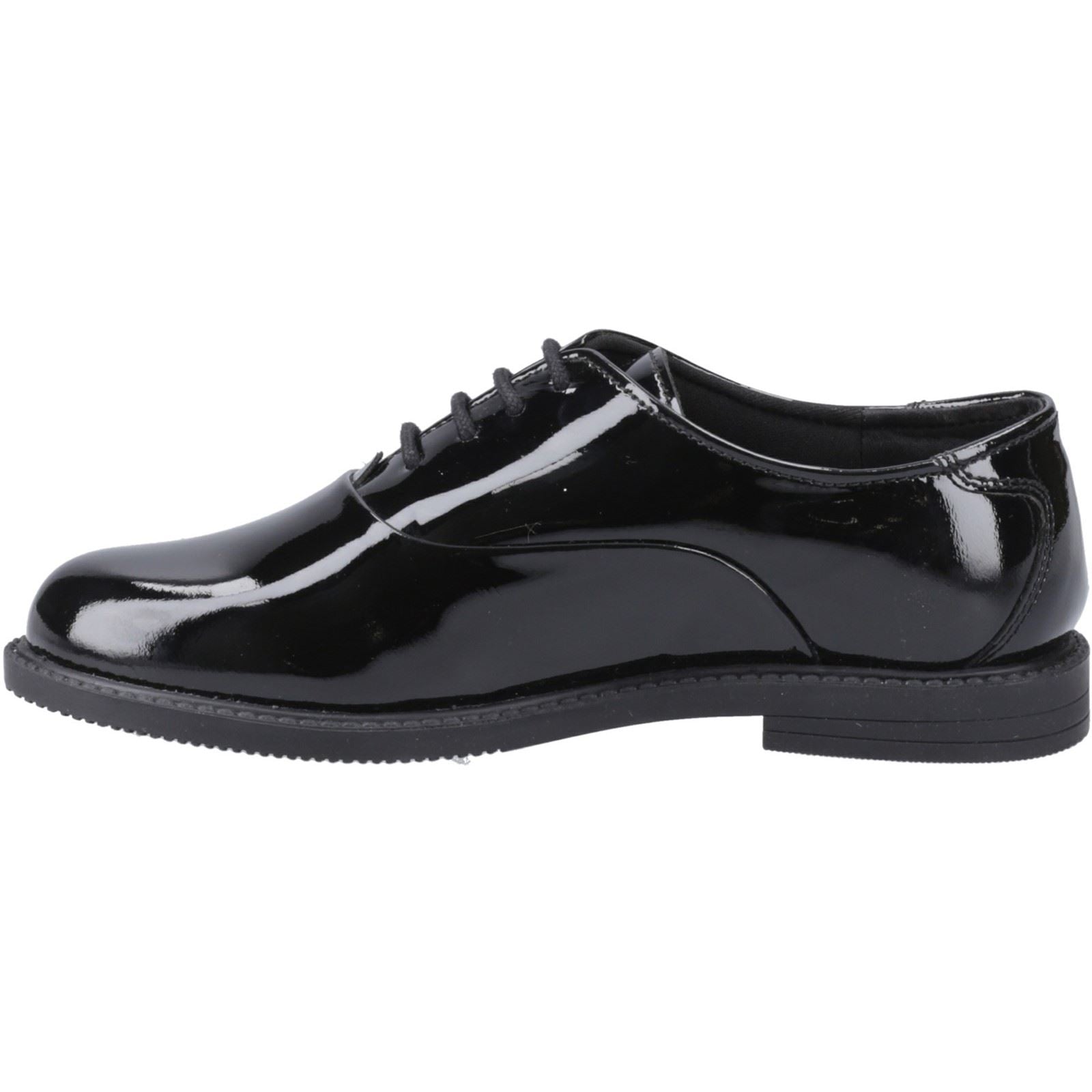 Hush Puppies Nellie Patent Mädchenschuhe Aus Schwarzem Leder