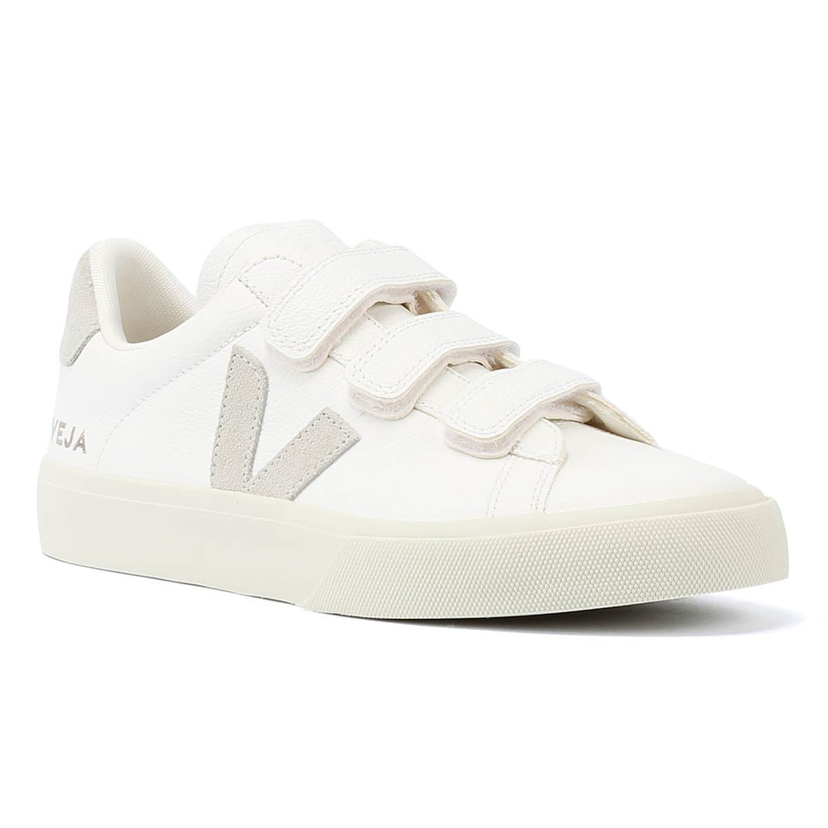 Veja Recife Leder Damensneaker In Weiß/Natur