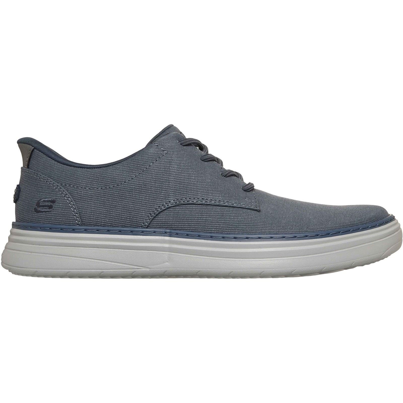 Skechers Hyland Justino Textile Herren Schuhe In Marineblau Mit Schnürung