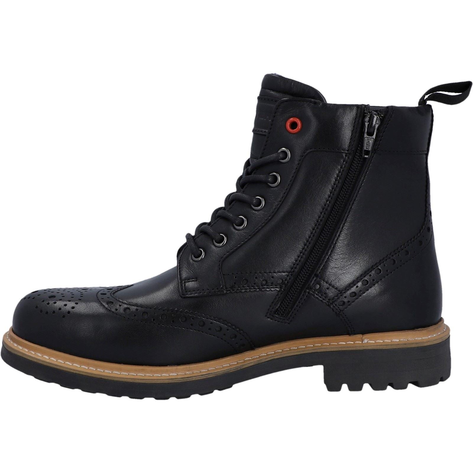 Hunter Cawdor Leder Herren-Schwarz Brogues-Schuhe