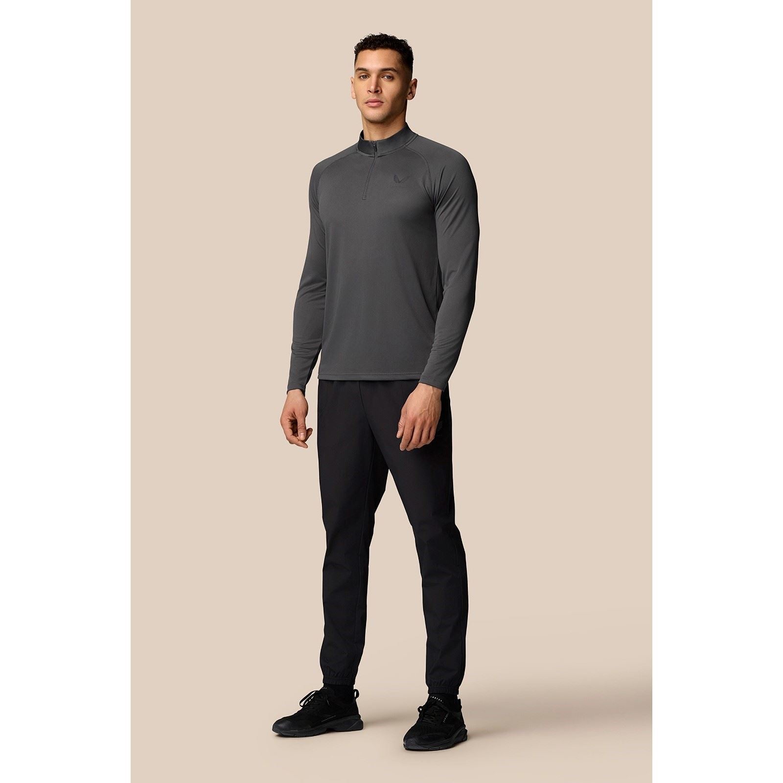 Castore Adapt Training 1/4 Zip Top Polyester Herren Graue Activewear T-Shirts
