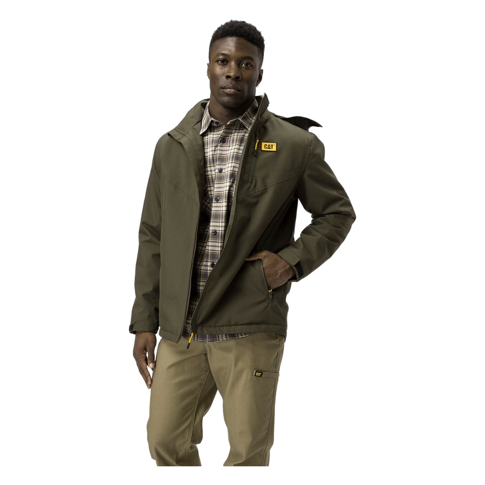 Caterpillar Lightweight Insulated Herren Grünes Daunenjacke