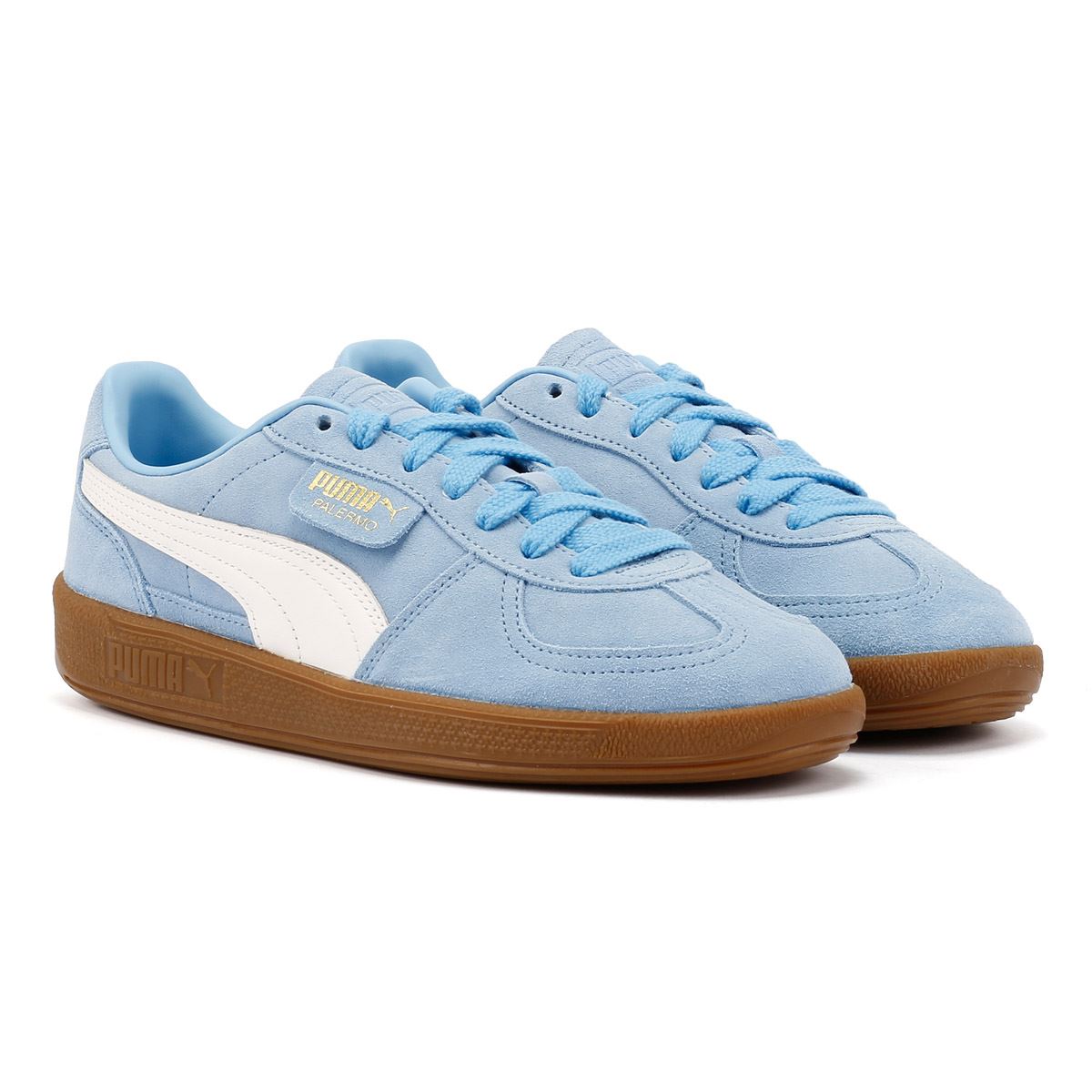 Puma Palermo Lederblaue Turnschuhe