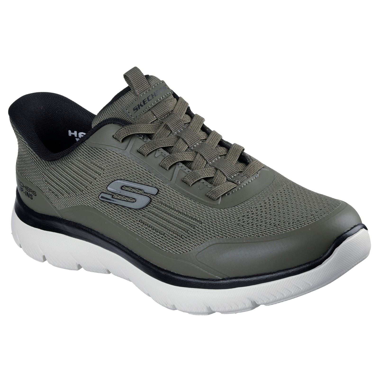 Skechers Summits Leyter Textil Herren Sneakers In Olive/Schwarz
