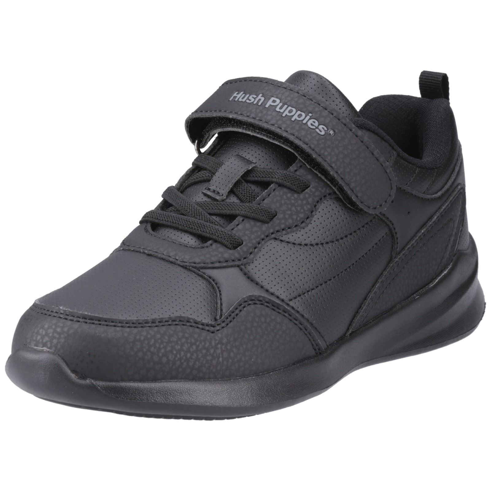 Hush Puppies Marling Bungee Lace Senior Polyurethan Schwarze Schuhe