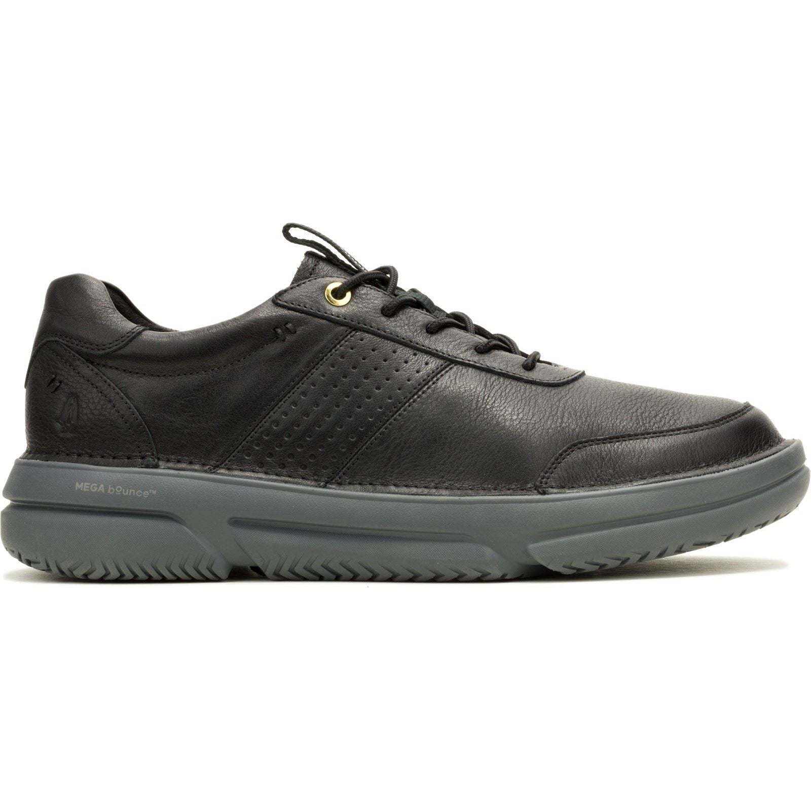 Hush Puppies Baylor Herren Schwarz Leder Sneakers