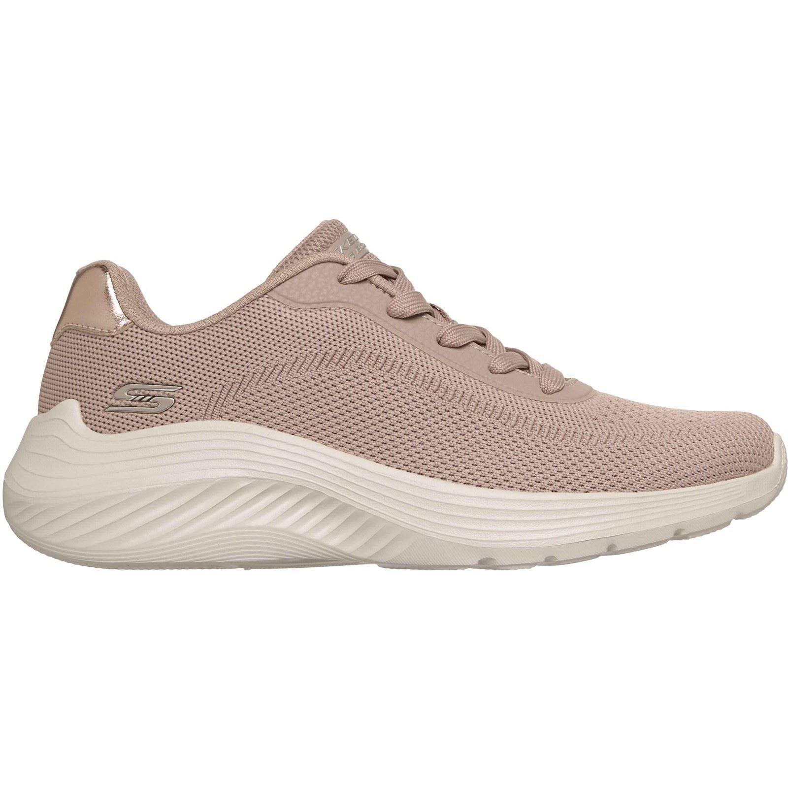 Skechers Bobs Squad Waves Current Look Textile Damen Sneakers In Taupe