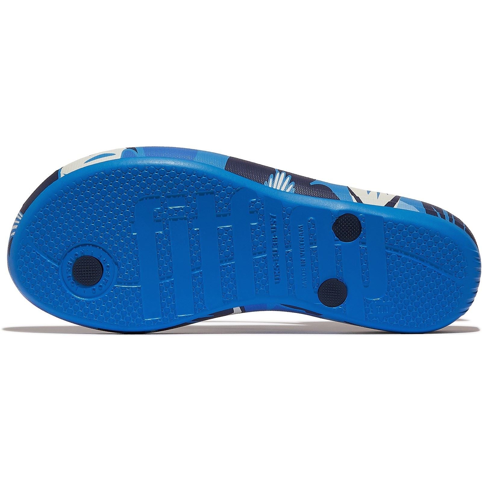 Fitflop iQushion Blossom Polyurethan Damen Flip-Flops Mix In Bondi-Blau