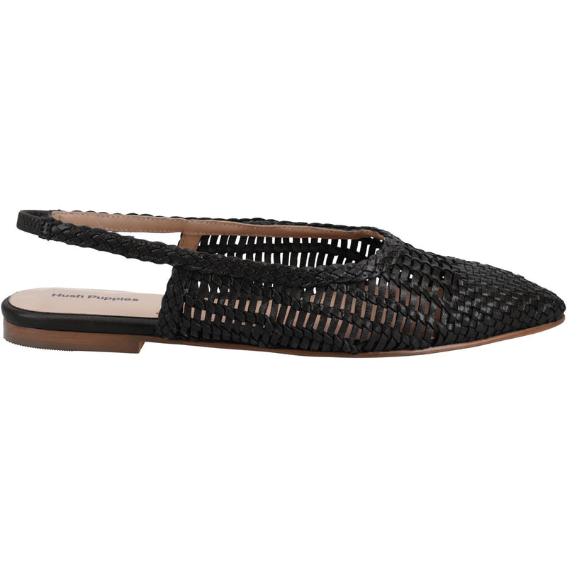 Hush Puppies Dalia Woven Damen Ballerinas Aus Schwarzem Leder