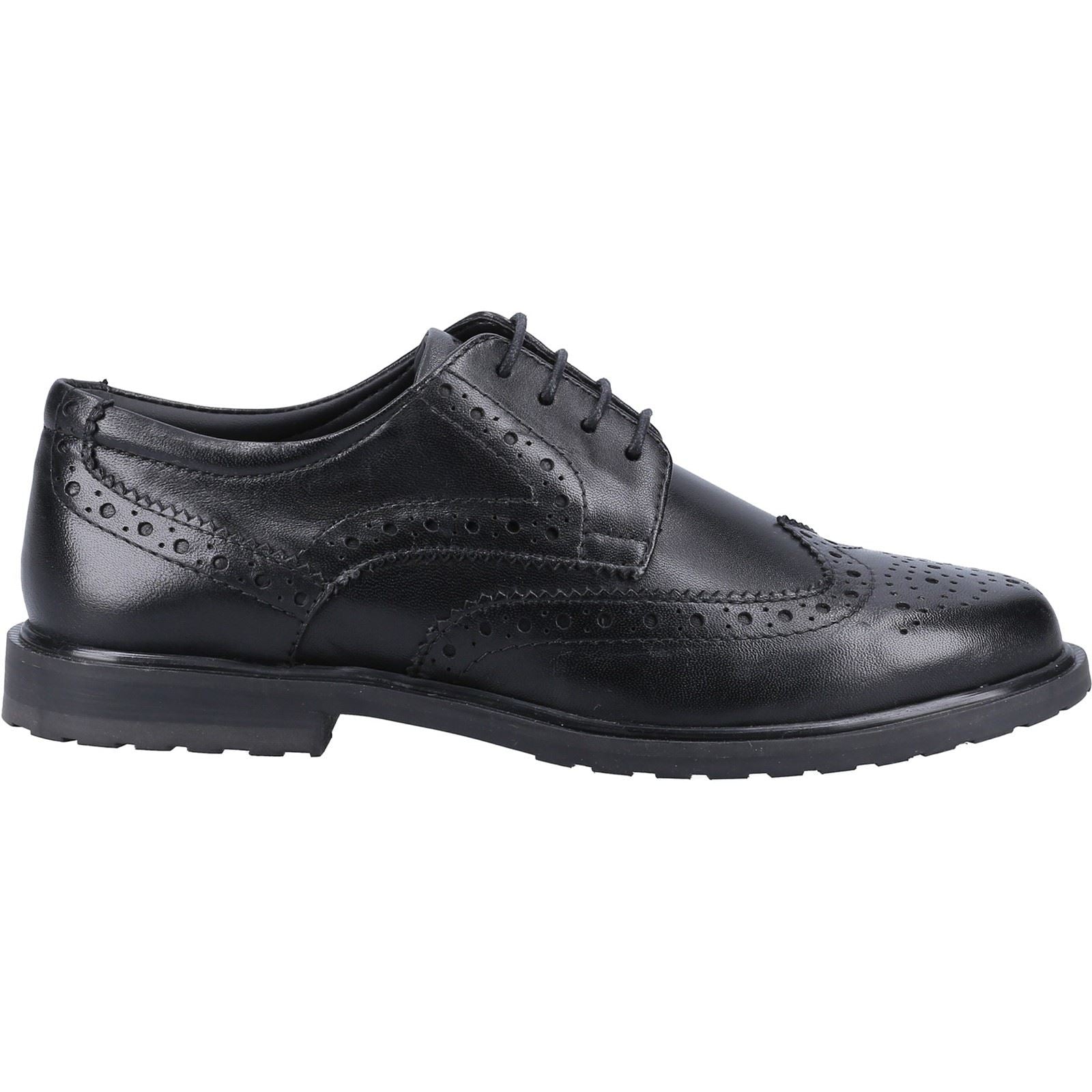 Hush Puppies Verity Leder Damen Schwarze Brogues Schuhe