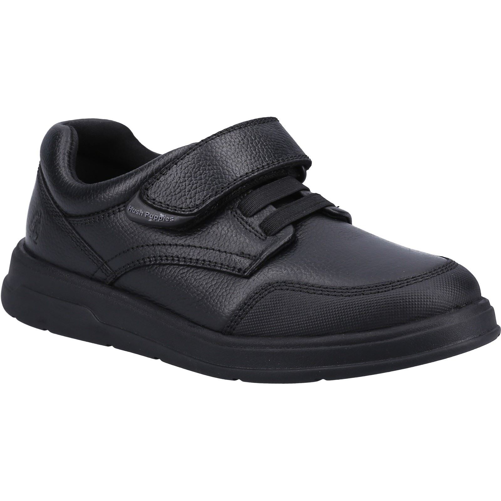 Hush Puppies Rowan JNR Die Schwarzen Schnürschuhe Für Jungen Aus Leder