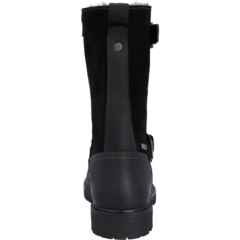Hunter Ness Damenlederstiefel In Schwarz