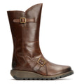 Fly London MES 2 Rug Leder Damen Braune Stiefel