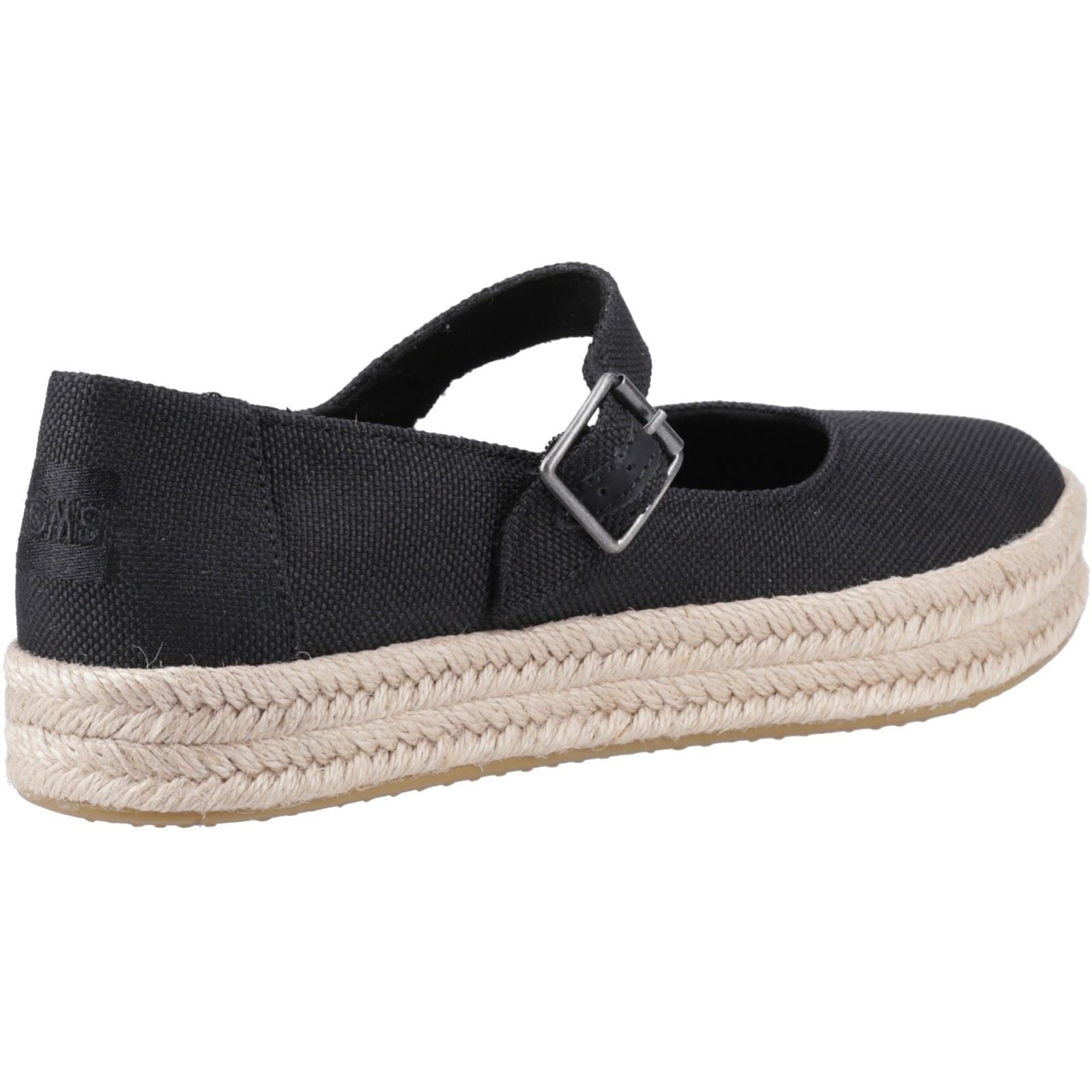 TOMS Carolina Mary Jane Synthetik Damen Espadrilles In Schwarz