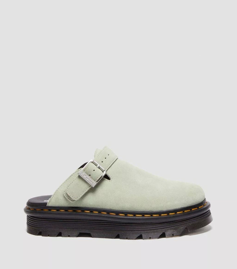 Dr. Martens Zebzag EH Grüne Wildleder Clogs