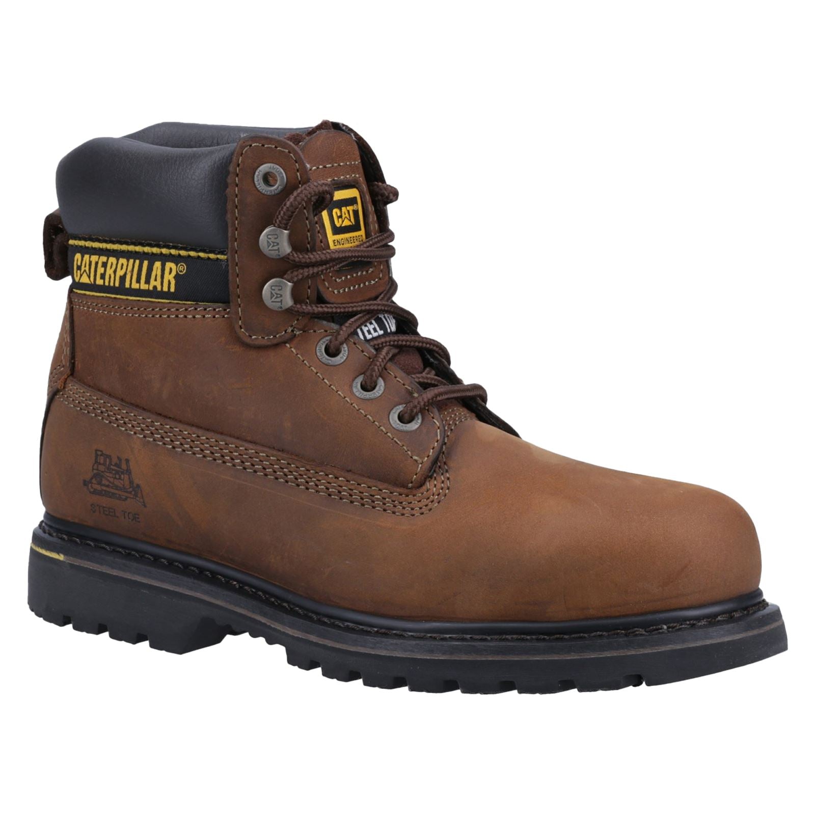 Caterpillar Holton Leder  Braune Sicherheitsstiefel
