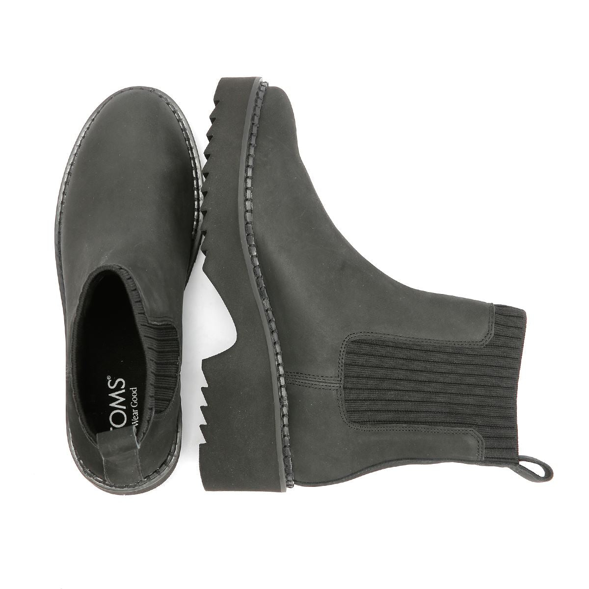 TOMS Millie Nubuck Damen Schwarze Stiefel