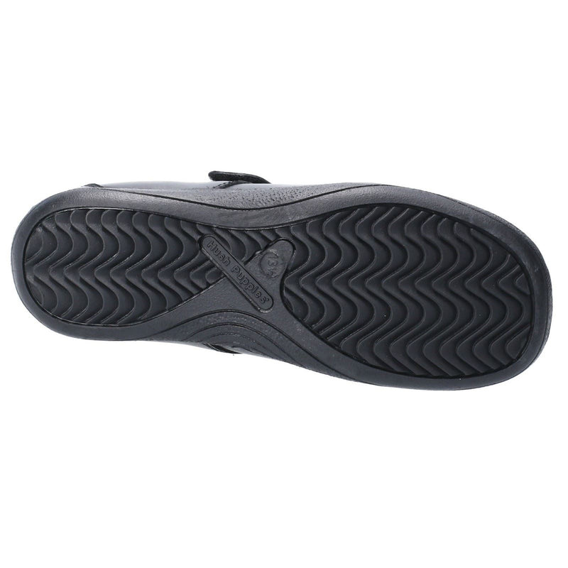 Hush Puppies Amber Junior Mädchenschuhe Aus Schwarzem Leder