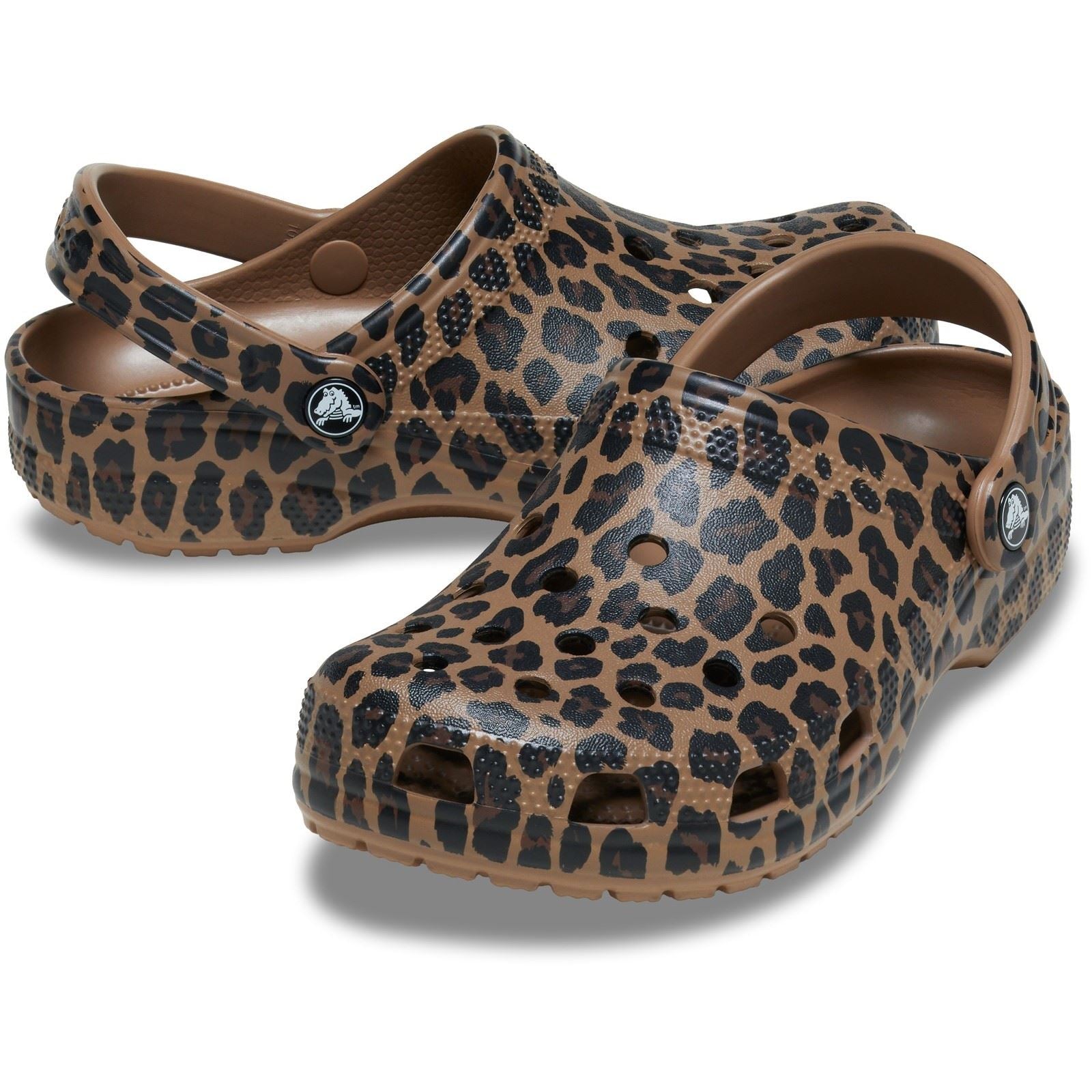 Crocs Classic Animal Eva Damen Sepia/Leopard Clogs