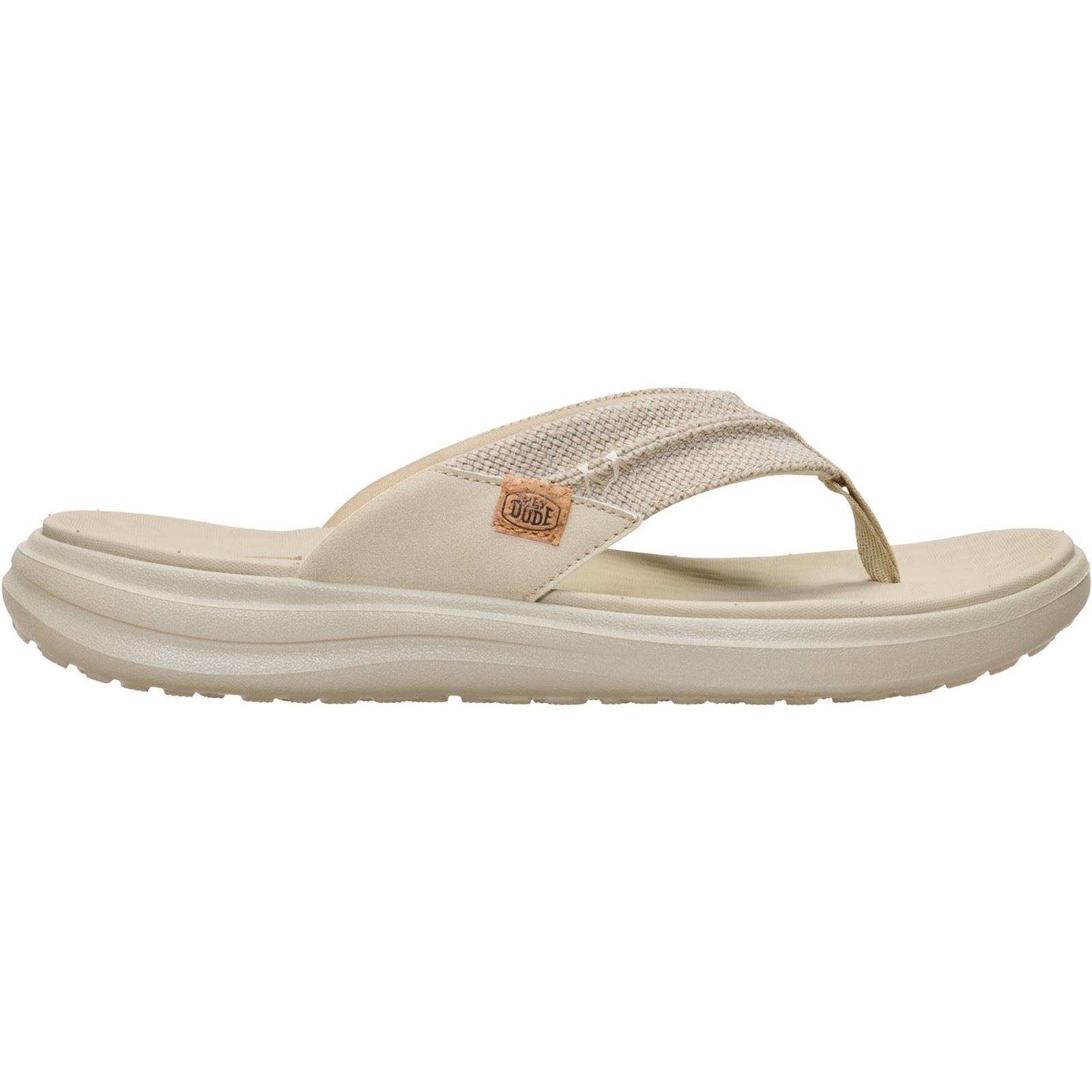 HEYDUDE Finn Flip Polyester Herren Braune Sandalen
