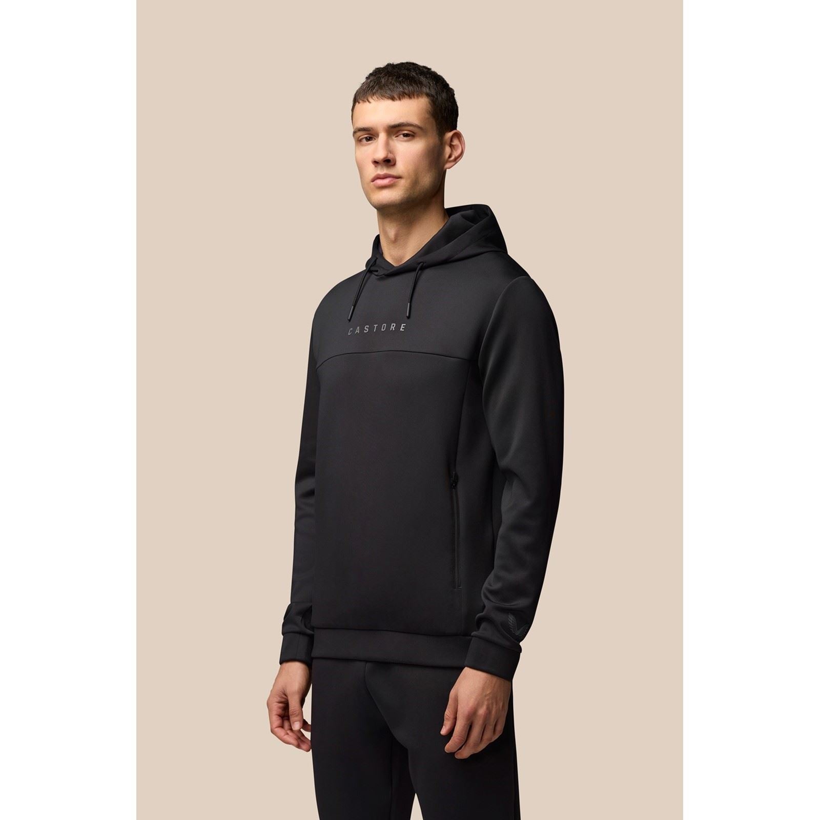 Castore Scuba Hoody Polyester Herren Schwarze Kapuzenpullover