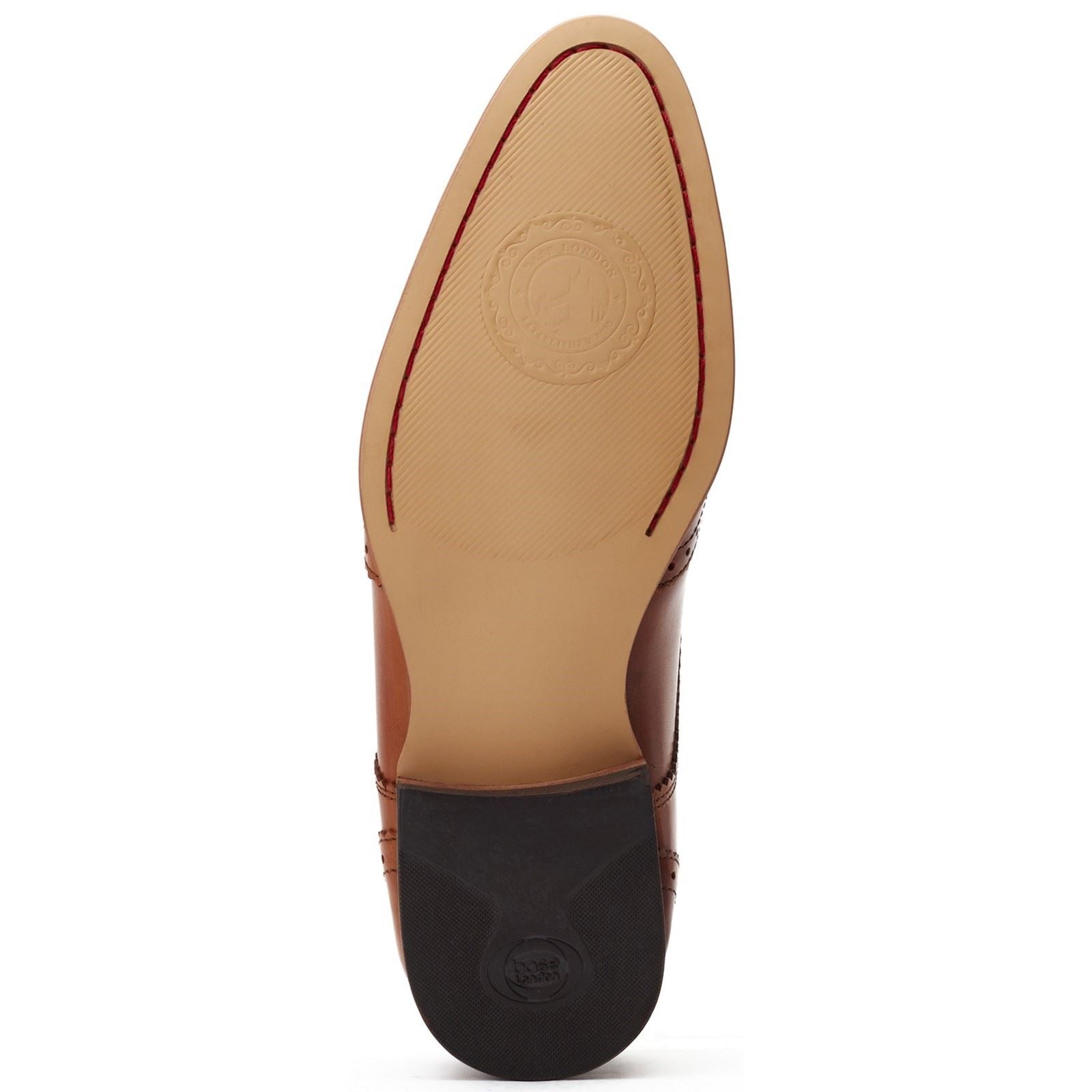 Base London Barbera Leder Herren Tan Brogues Schuhe