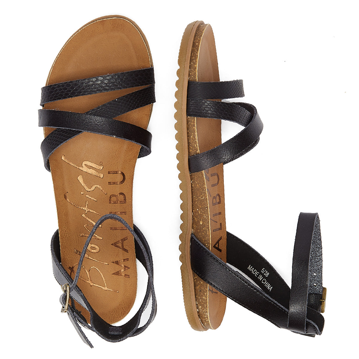 Blowfish Malibu Maylie Womens Schwarz Dyecut Sandalen