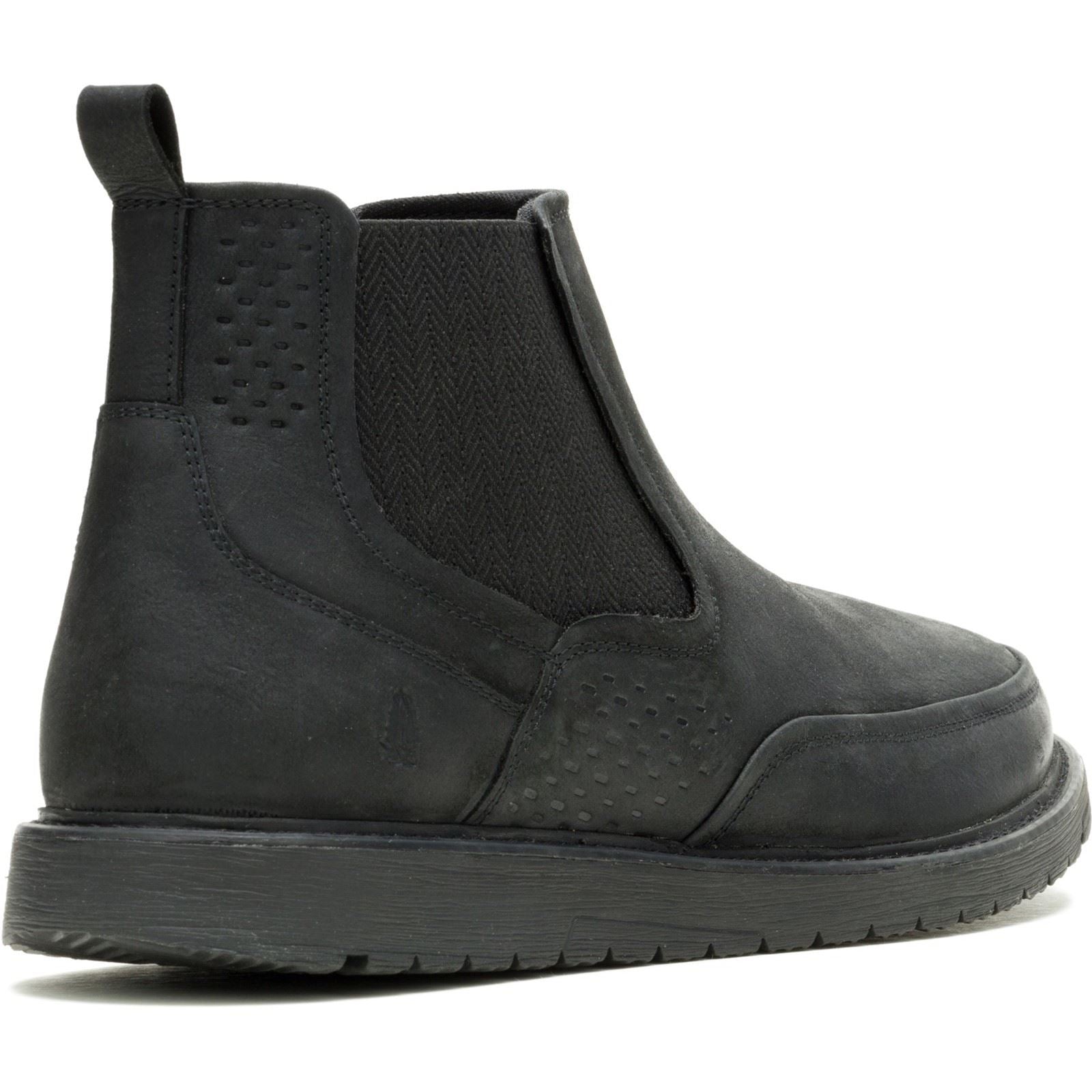 Hush Puppies Jenson Herren Stiefel aus schwarzem Leder