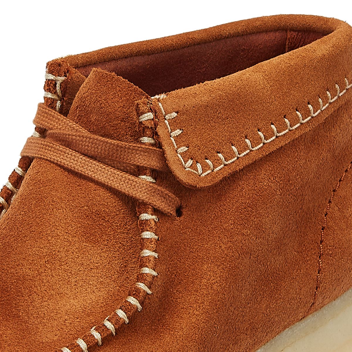 Clarks Wallabee-Stitch-Wildlederdamenstiefel In Ingwer