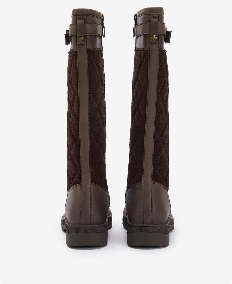 Barbour Oak Tall Damenstiefel Aus Braunem Wildleder