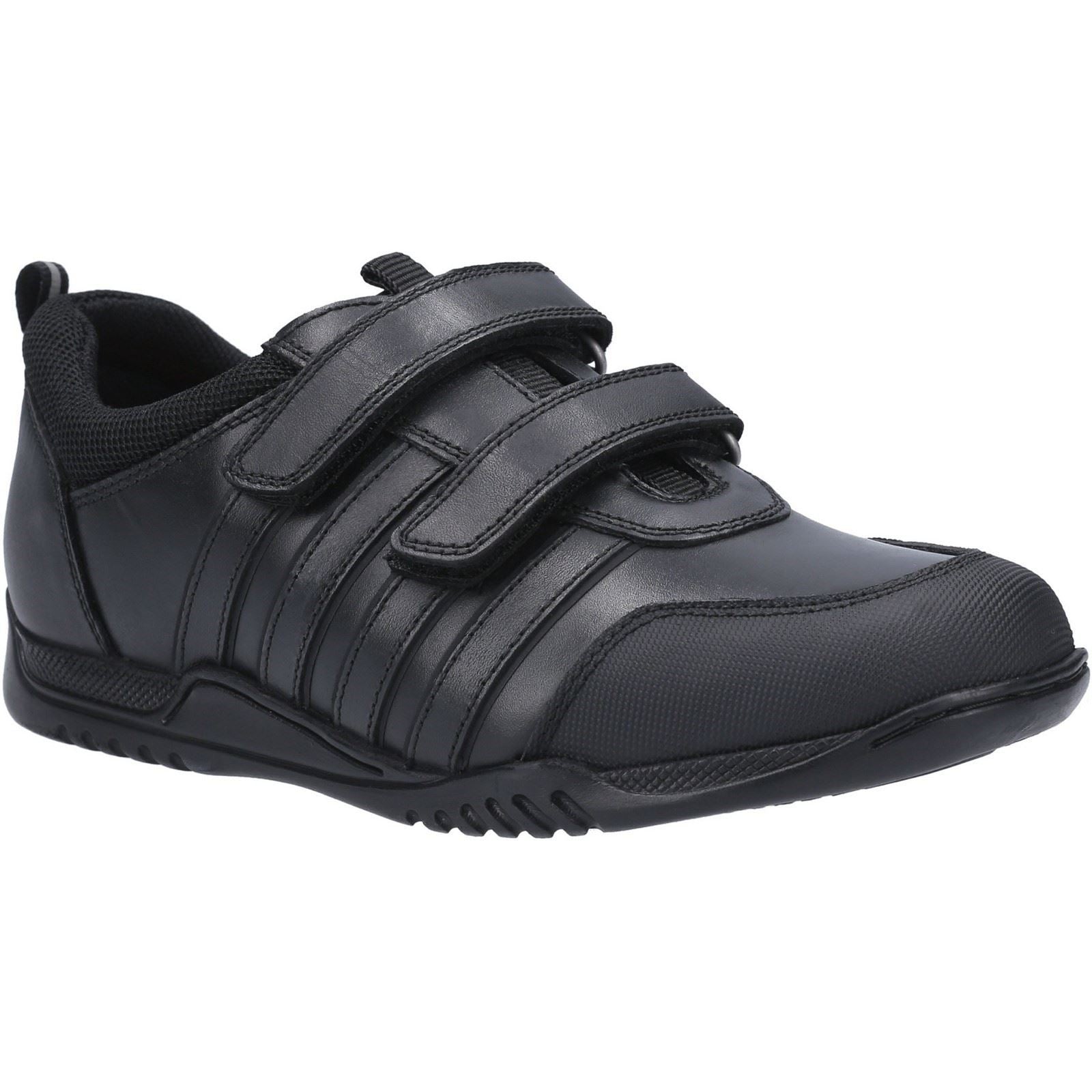 Hush Puppies Josh Junior Lederslipper In Schwarz Für Jungen