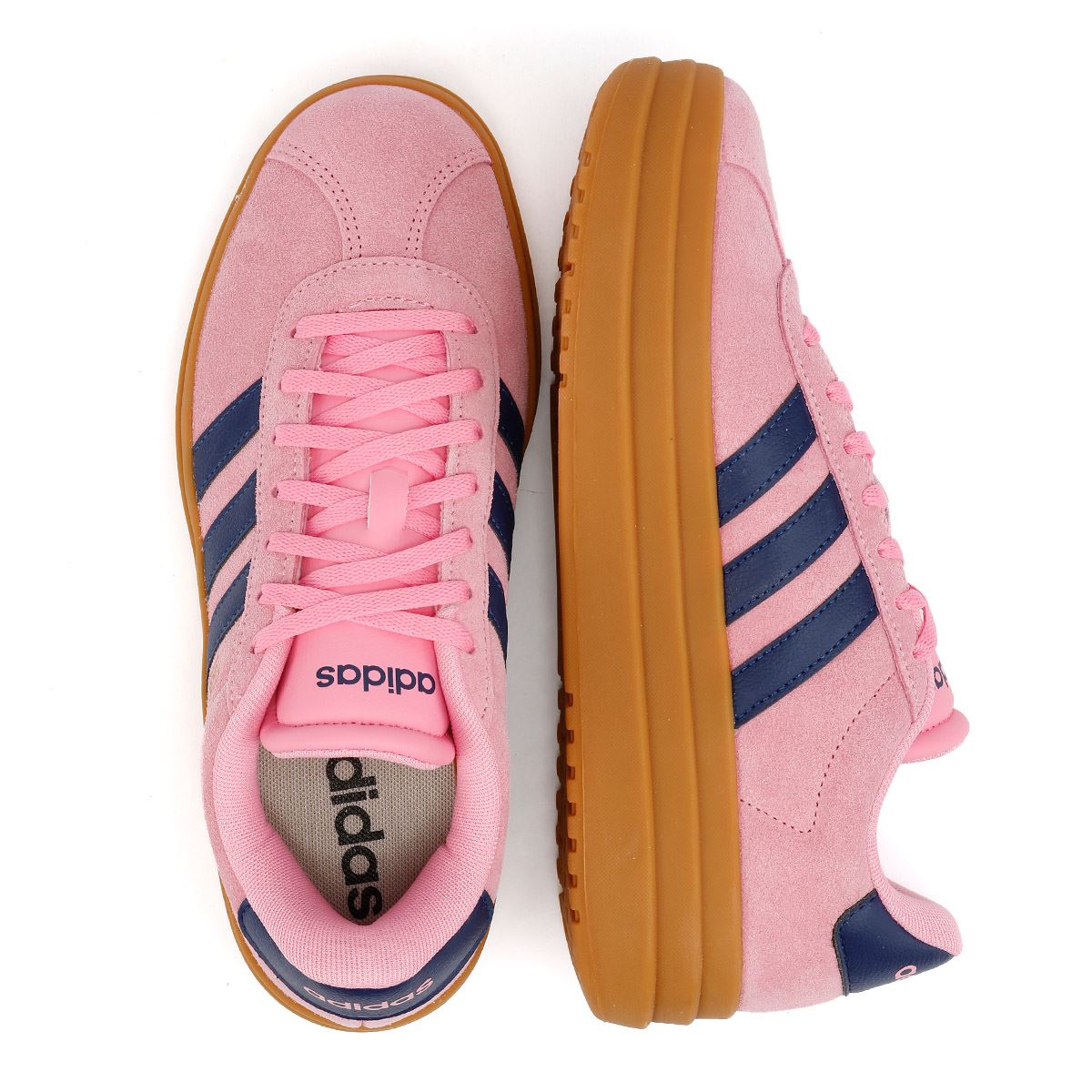 Adidas VL Court Bold Damen Sneaker Aus Rosa Leder