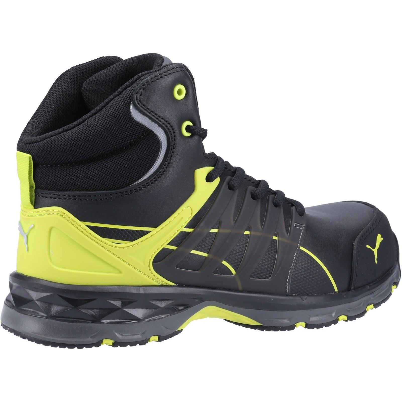 Puma Safety Velocity Zwei Punkt Null Mid S3 Leder Gelbe Sicherheitsschuhe