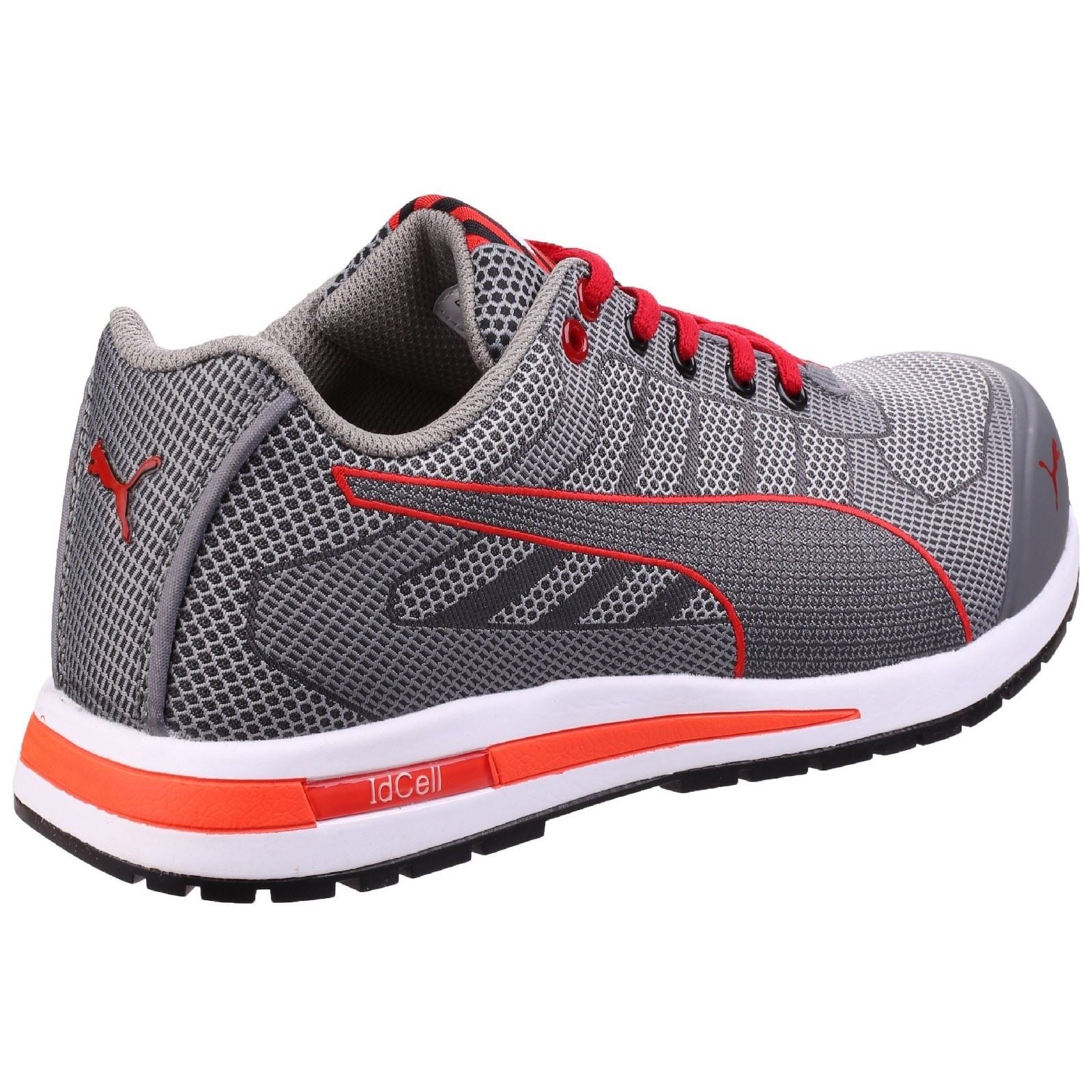 Puma Safety Xelerate Strick Niedrig Textil Grau Sicherheits Sneaker